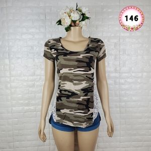 rue 21 small camoflauge shirt  ( 5 for $20 )